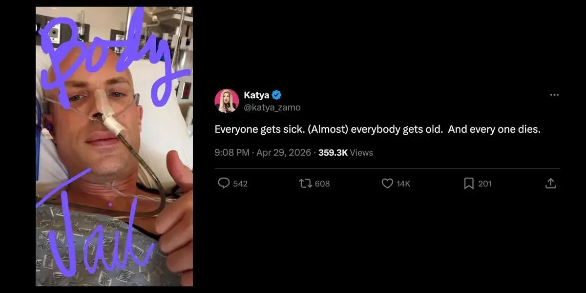 Katya Zamolodchikova posts hospital update as fans react to her dark wit