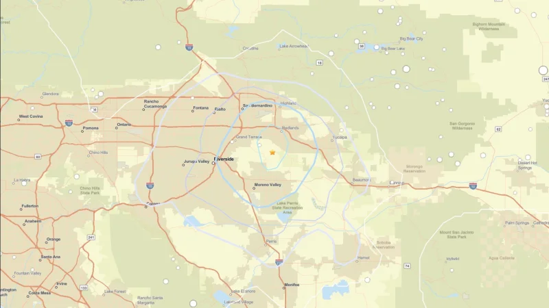 Earthquake Now Moreno Valley: Magnitude 3.3 Rattles Inland Empire