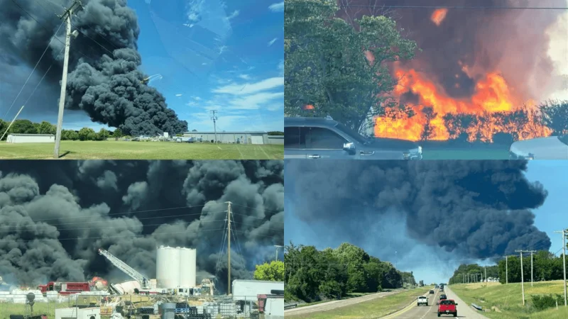 Large fire at Sigma Renew 360 in Henry County Tn prompts shelter order