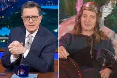Jenny Slate leads kids' late-night spoof as Colbert unveils Evening Island