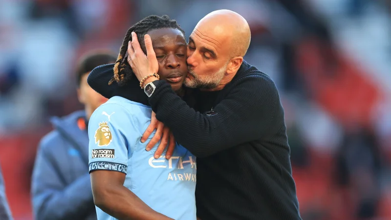 Jeremy Doku earns Guardiola praise as Manchester City chase Arsenal