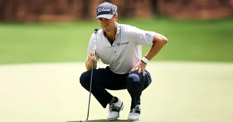 Justin Thomas borrows Cameron Young's putter, surges into contention