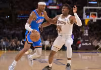 Adou Thiero gives Lakers a lift as elimination looms in Game 4