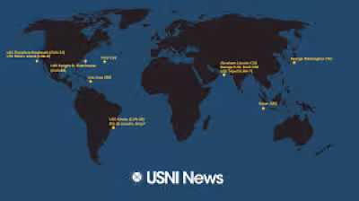 Carrier Strike Group Map Shows U.S. Ocean Reach on May 7
