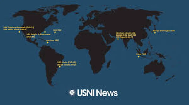 Carrier Strike Group Map Shows U.S. Ocean Reach on May 7