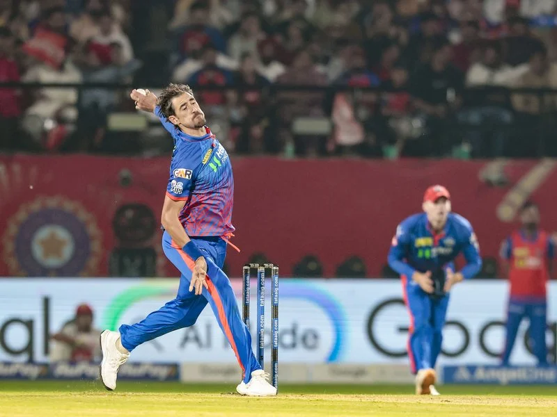 Suryansh Shedge watches Starc suffer costly IPL 2026 powerplay in Dharamsala