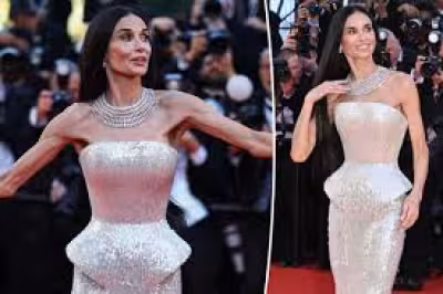 Demi Moore brings Jacquemus polka dots to Cannes jury day