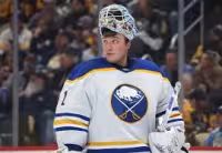 Ukko Pekka Luukkonen gets net in Sabres’ Game 4 morning skate