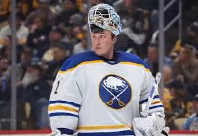 Ukko Pekka Luukkonen gets net in Sabres’ Game 4 morning skate